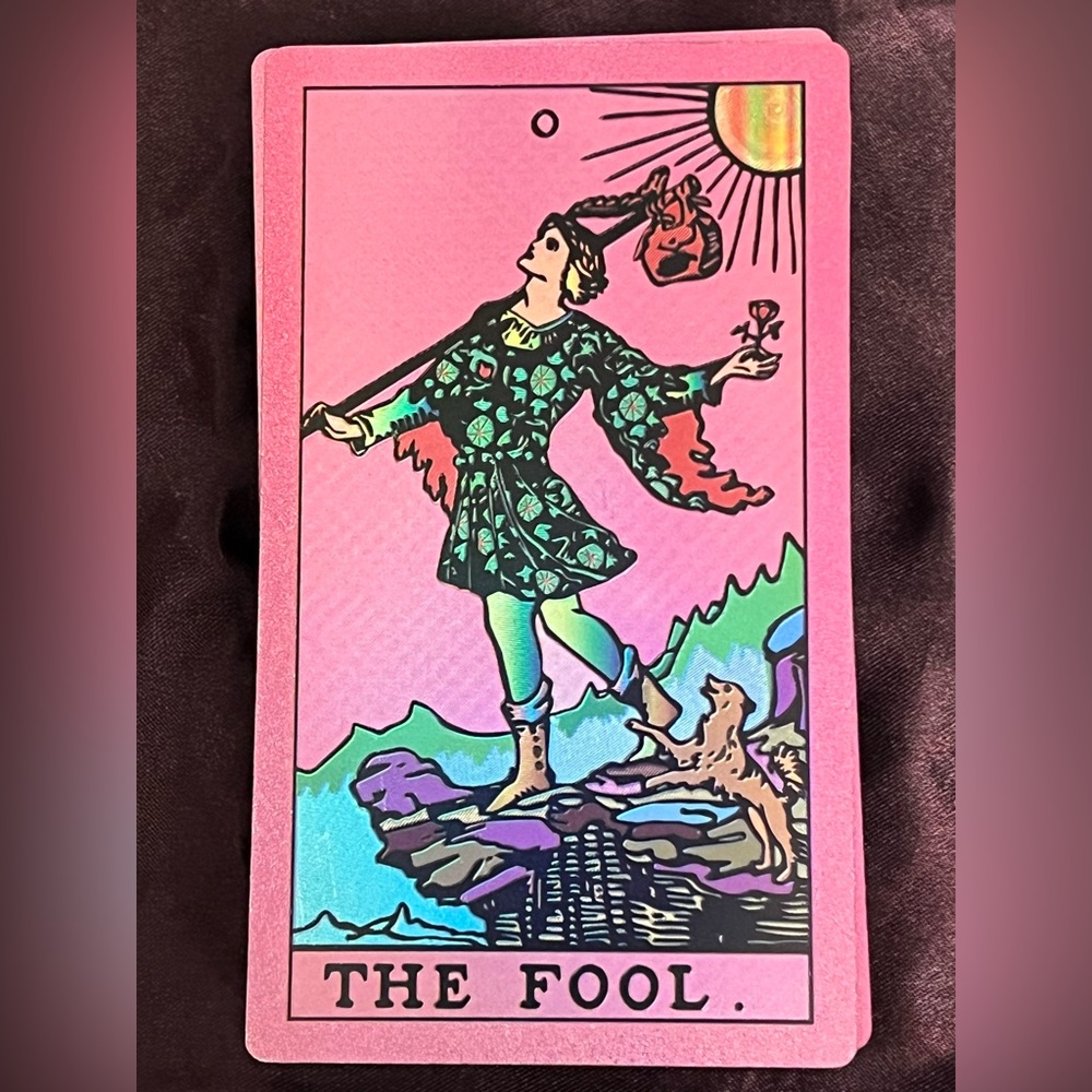 Pink Foil Tarot Deck - 78 Cards, Magnetic Box, LWB